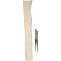 Mendler Copertura protettiva per ombrelloni fino a 3 m, ad es. Casoria/C57/Florida, copertura con chiusura a velcro, poliestere 240g/m² ~ crema