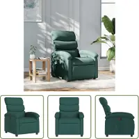 The Living Store reclinabile in tessuto verde scuro