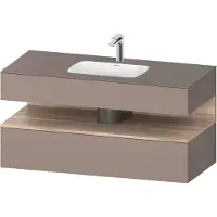 Duravit Collection One lavabo à encastrer avec meuble sous-vasque en console, 1200x550x600mm, niche en chêne mamelonné, QA4787055430000, QA4787055430000