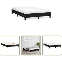 The Living Store Struttura letto in tessuto nero 120x190 cm