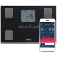 Tanita Bilancia Pesapersone Bc-401 Nera Con Analisi Corporea E Connessione Bluetooth — Bilancia pesapersone
