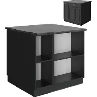 Vicco isola cucina Fame-Line Antracite-oro rustico 90 cm senza piano di lavoro, Model 57409