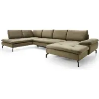 Furnlux Classic FURNLUX Divano angolare Vespa Verde e Nero 347cm / Colore principale: Verde / Dimensioni: 347 x 82 x 205 cm
