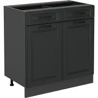 Vicco Mobiletto base per cucina R-Line Antracite rustico 80 cm senza piano di lavoro, Model 53725