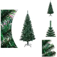 vidaXL Albero di Natale Artificiale Pizzo Iridescente Verde 180 cm PVC - Alberi di Natale