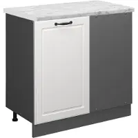 Vicco Mobile ad angolo cucina R-Line Bianco rustico 86 cm PL Marmo, Model 46818