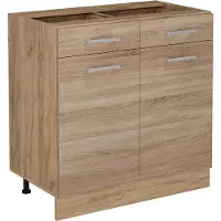 Vicco Mobiletto base per cucina R-Line Sonoma 80 cm senza piano di lavoro, Model 54146