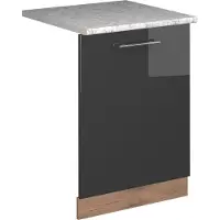 Vicco Pannello frontale della lavastoviglie Fame-Line Antracite lucido 60 cm , PL Marmo, Model 54841