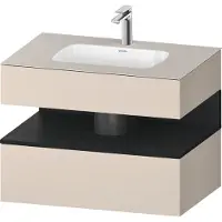 Duravit Collection One lavabo à encastrer avec meuble sous-vasque en console, 800x550x600mm, niche en chêne noir, QA4785016830010, QA4785016830010