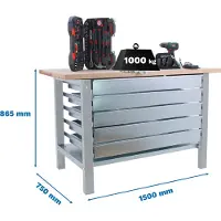 Simonwork (bancos De Trabajo) Banco Da Lavoro Bt6 Pro 5box 865x1500x750 Mm