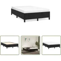 The Living Store struttura letto nera 120x190 cm in velluto