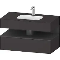Duravit Collection One lavabo à encastrer avec meuble sous-vasque en console, 1000x550x600mm, niche graphite mat, QA4786049800010, QA4786049800010