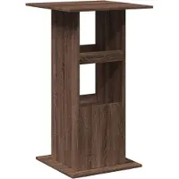 Syfax Tavolo Bar Portaoggetti Rovere Marrone 60x60x102 cm Multistrato