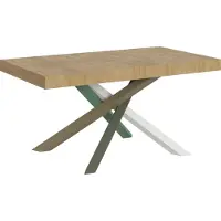 Itamoby - Tavolo allungabile 160/420x90 cm Volantis quercia natura gambe multicolore 4/A
