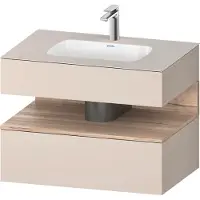 Duravit Collection One lavabo à encastrer avec meuble sous-vasque en console, 800x550x600mm, niche en chêne mamelonné, QA4785055910000, QA4785055910000