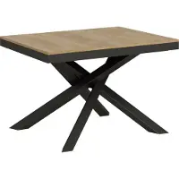 Itamoby - Tavolo allungabile 120/380x90 cm Volantis Evolution quercia natura telaio e gambe antracite