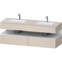 Duravit Collection One lavabo à encastrer avec meuble sous-vasque en console, 1600x550x600mm, niche blanc mat, lavabos doubles, QA4797018830000, QA4797018830000