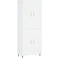 Syfax Credenza Bianca 69,5x34x180 cm in Legno Multistrato