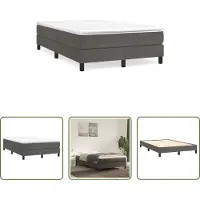 The Living Store Letto a molle con materasso grigio scuro 120x190 cm in velluto
