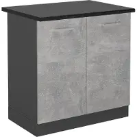 Vicco Mobile lavello cucina R-Line Calcestruzzo 80 cm , PL Antracite, Model 53426