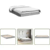 The Living Store Giroletto grigio Sonoma 140x200 cm in materiale ligneo