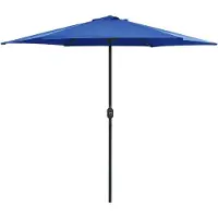 Syfax Ombrellone da Giardino con Palo in Alluminio 270x246 cm Azzurro