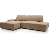 Furnlux Classic FURNLUX Divano angolare Bouli Sand Marrone e Nero 276cm / Colore principale: Marrone / Dimensioni: 276 x 82 x 164 cm