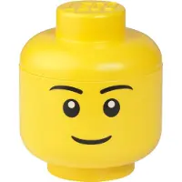 LEGO Mini-testa-contenitore Ragazzo - Giallo brillante