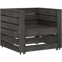Syfax Set Divani da Giardino su Pallet 2 pz in Pino Impregnato Grigio