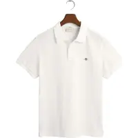 Gant per uomo. 2220 Polo Piqué Slim Fit Shield bianca (M), Bianco, Casual, Cotone, Classico, Manica corta