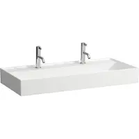 Laufen Kartell lavabo à encastrer, 2 trous pour robinet, sans trop-plein, 1000x460mm, H8103377591151, H8103377591151