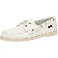 Sebago per uomo. 7000H00 Scarpe da barca in pelle Portland di White Docksides (43), Bianco, Basso, Stringhe, Casual