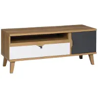 Mirjan 24 Tavolino per TV VISTA – rovere dorato / bianco / grafite