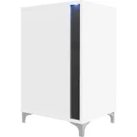 Mirjan 24 Cassettiera con illuminazione a LED BANTRY 2 – bianco / bianco lucido / nero lucido, angolo destro