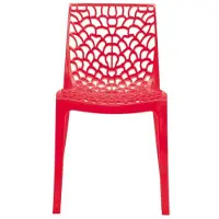 GRANDSOLEIL Sedia Diadem - Plastica - Rosso