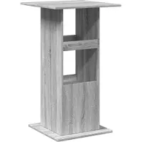 Syfax Tavolo Bar Portaoggetti Grigio Sonoma 60x60x102 cm Multistrato