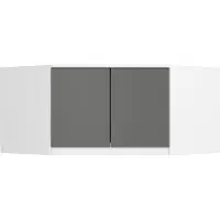 Akord Estensione Per Armadio Bianco-Grigio Grafite 100X50X55 Cm