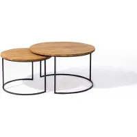 Woodfurniture Set di tavolini Eclipse