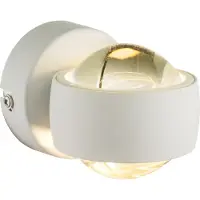 Globo Applique a LED Randi compatta, bianca