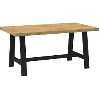Syfax Tavolo Pranzo NOAIN Gambe a Forma A 160x90x75 cm Legno Massello