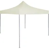 Syfax Gazebo Professionale Pieghevole 2x2 m in Acciaio Crema