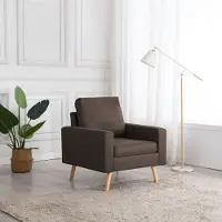 Prolenta Maison Exclusive - Poltrona in tessuto marrone