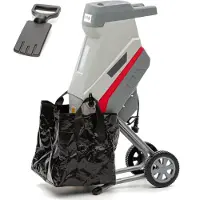 Ikra Trituratore elettrico da giardino IMH 2500 | 2500 W | Rami fino a 45 mm | Lame reversibili | Carrello con ruote | Sacco di raccolta da 45 l e pressore inclusi