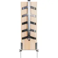 Esschert Design , tavola da taglio in legno naturale a forma di fiamma di salmone
