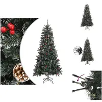 vidaXL Albero di Natale artificiale con supporto verde 240 cm PVC - Alberi di Natale