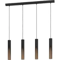 Eglo BARBOTTO, nero, marrone, acciaio, legno, universale, IP20, I, GU10