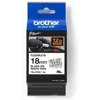 Brother Nastro TZe-FX241 - Nero su bianco (18 mm)
