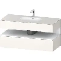 Duravit Collection One lavabo à encastrer avec meuble sous-vasque en console, 1200x550x600mm, niche blanc mat, QA4787018840000, QA4787018840000