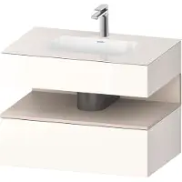 Duravit Collection One lavabo à encastrer avec meuble sous-vasque en console, 800x550x600mm, niche Taupe Matt, QA4785091220010, QA4785091220010