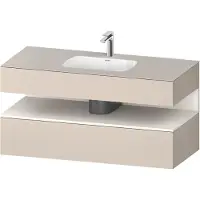 Duravit Collection One lavabo à encastrer avec meuble sous-vasque en console, 1200x550x600mm, niche blanc supermat, QA4787084830000, QA4787084830000